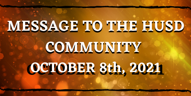 Message to the HUSD community banner