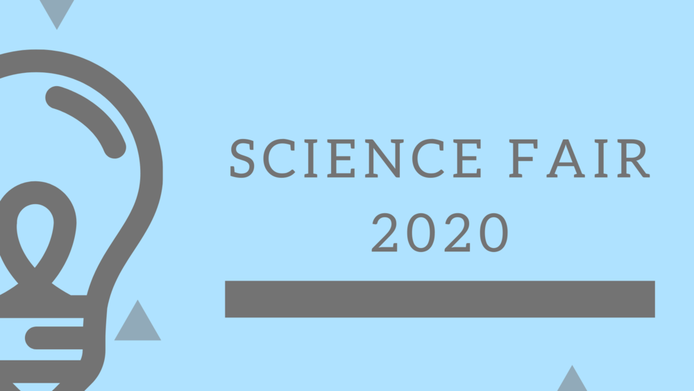 Science fair banner with lightbulb