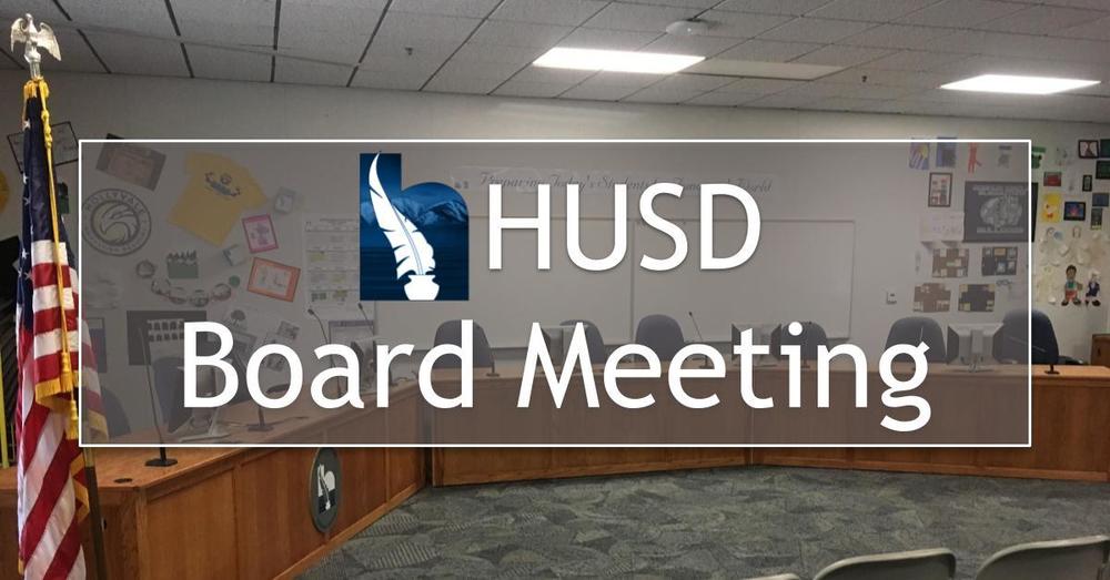 HUSD Board Meeting - October 1, 2018