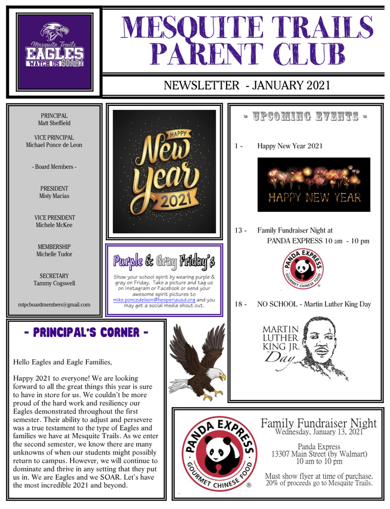 Parent Club News Letter