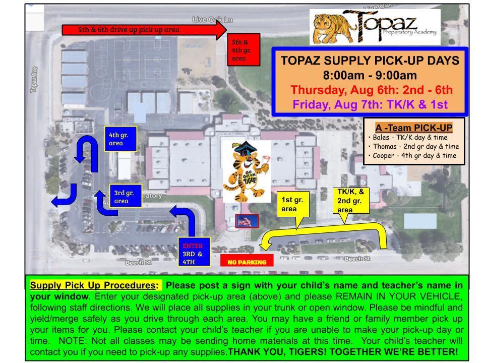 Topaz Supply Pick-Up Days
