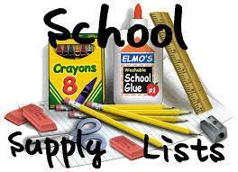 School Supply Lists