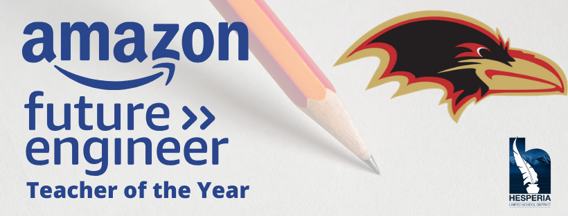 Amazon future engineer teacher of the year banner