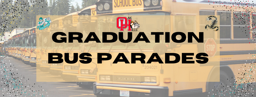 Graduation Bus Parades banner