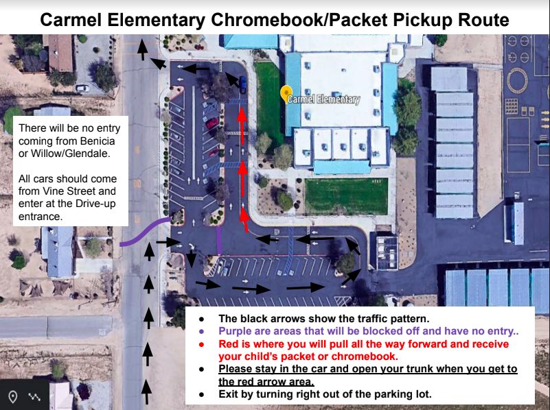 Chromebook Pick-Up Route