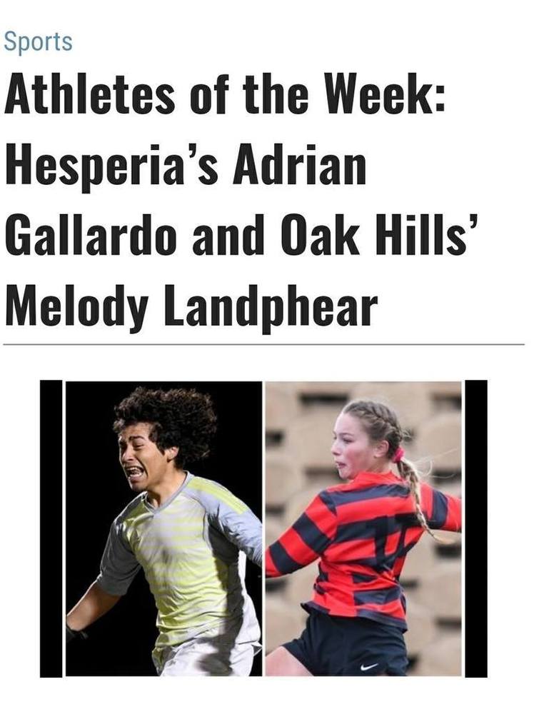 Athlete of the week highlight 