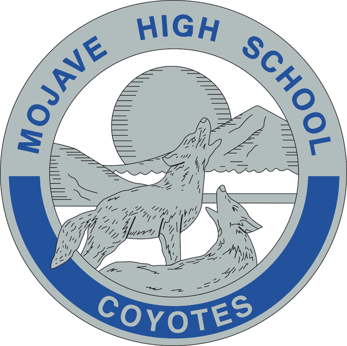 Mojave High School logo coyotes howling at the moon