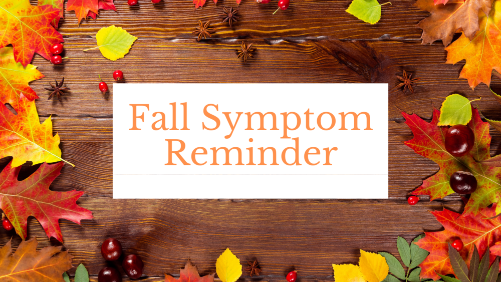 Fall Symptom Reminder Banner