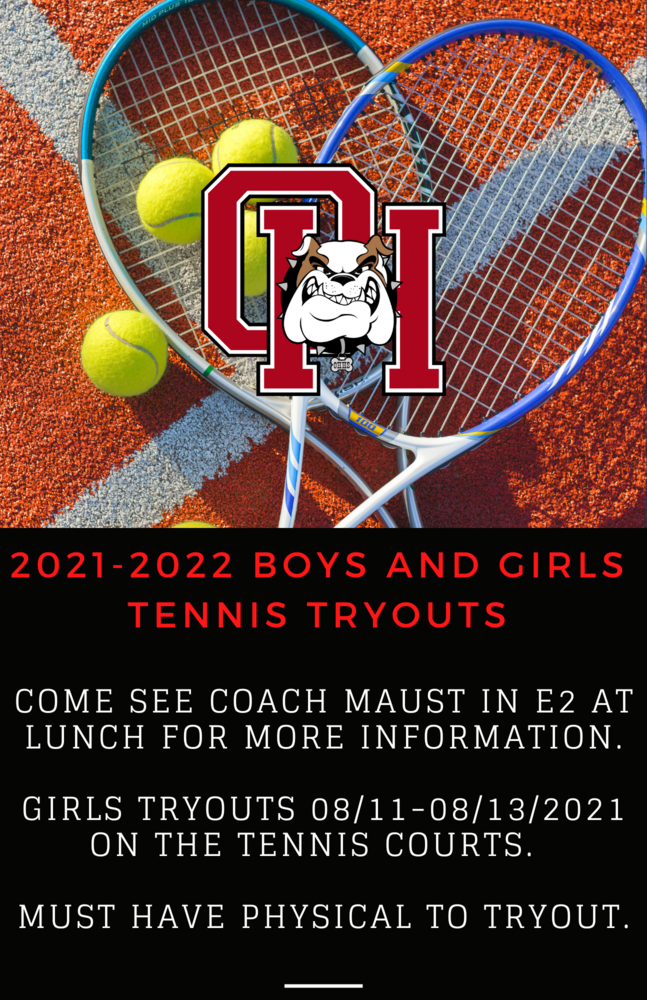 Boys and Girls Tennis Tryouts