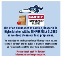 HJH Cafeteria Closed