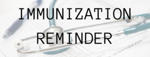 7th Grade Immunization Reminder