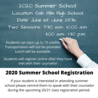 2020 Summer School Information