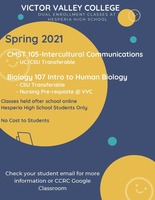 VVC Dual Enrollment Spring 2021