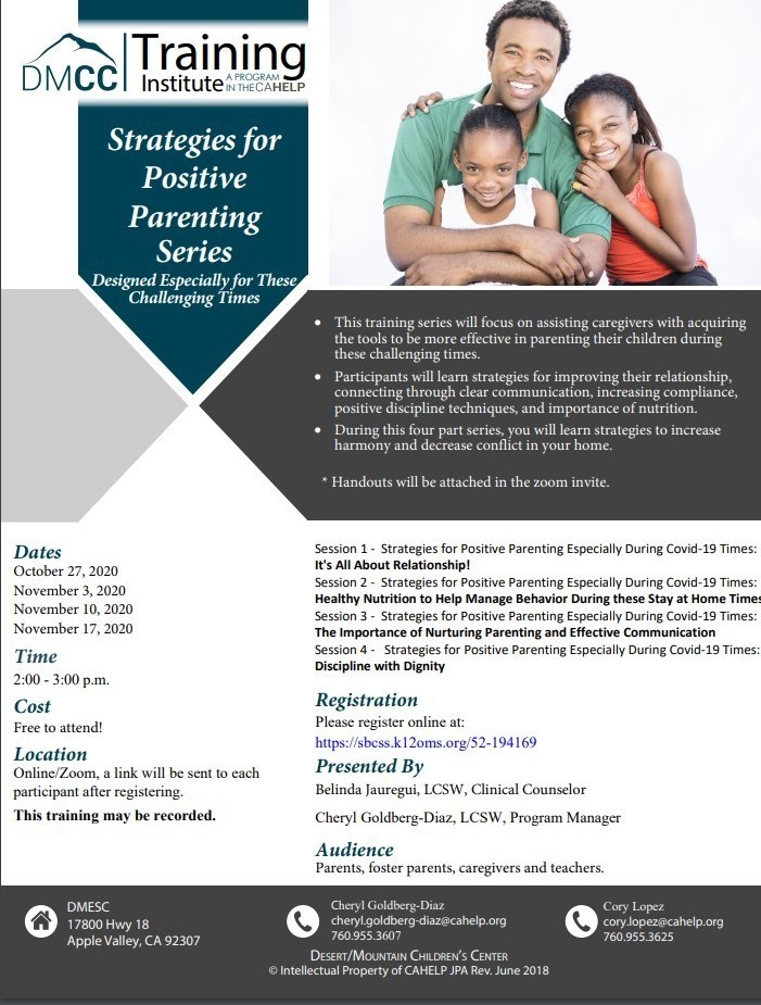 Strategies for Positive Parenting Series - Free Online Class