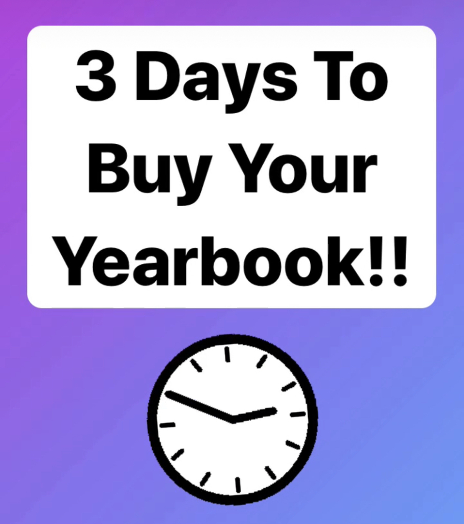 Yearbook deadline