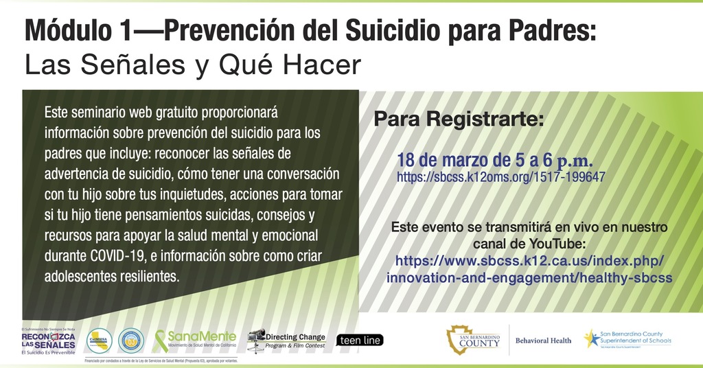 Suicide Prevention Flyer Spanish