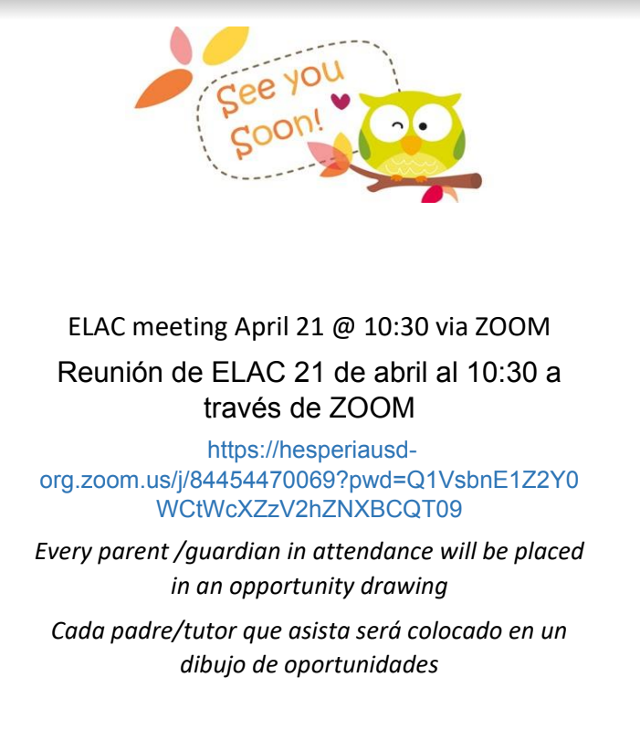 ELAC 4/21/2021
