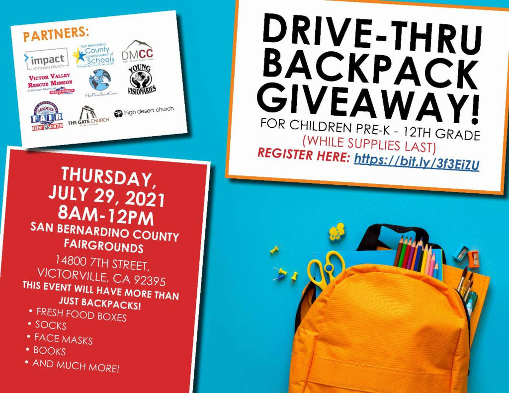 Drive-Through Backpack Giveaway