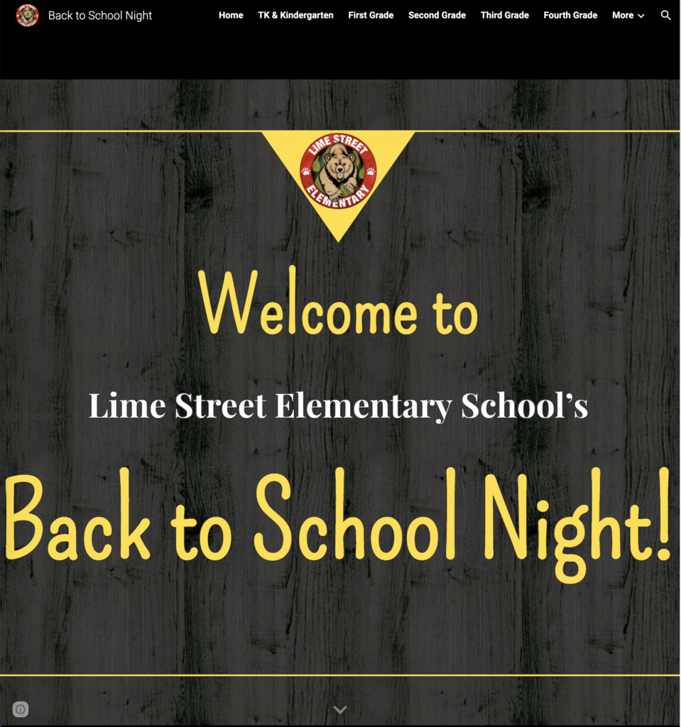 Back to School Night