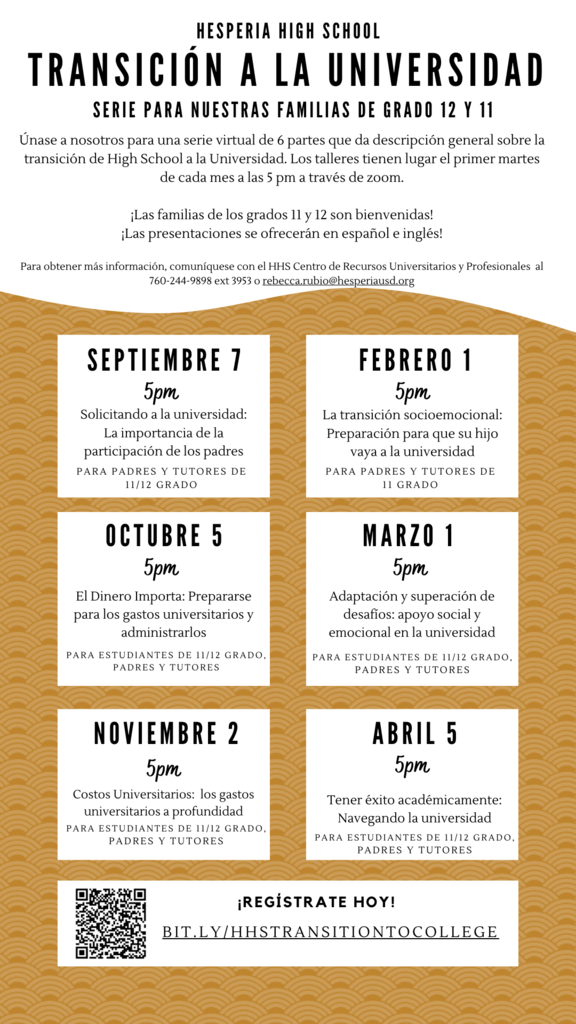 Parent University - Spanish