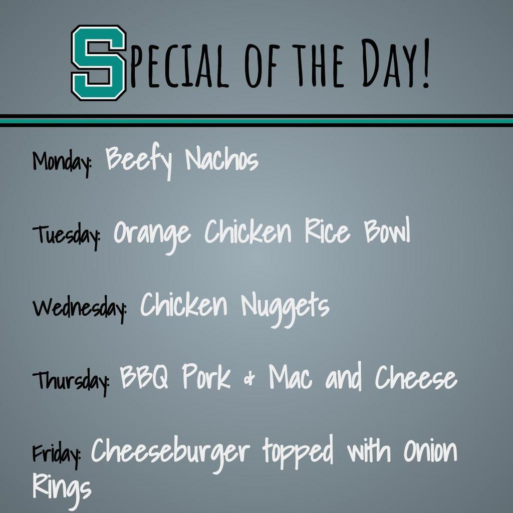 Specials of the day 9/27-10/1