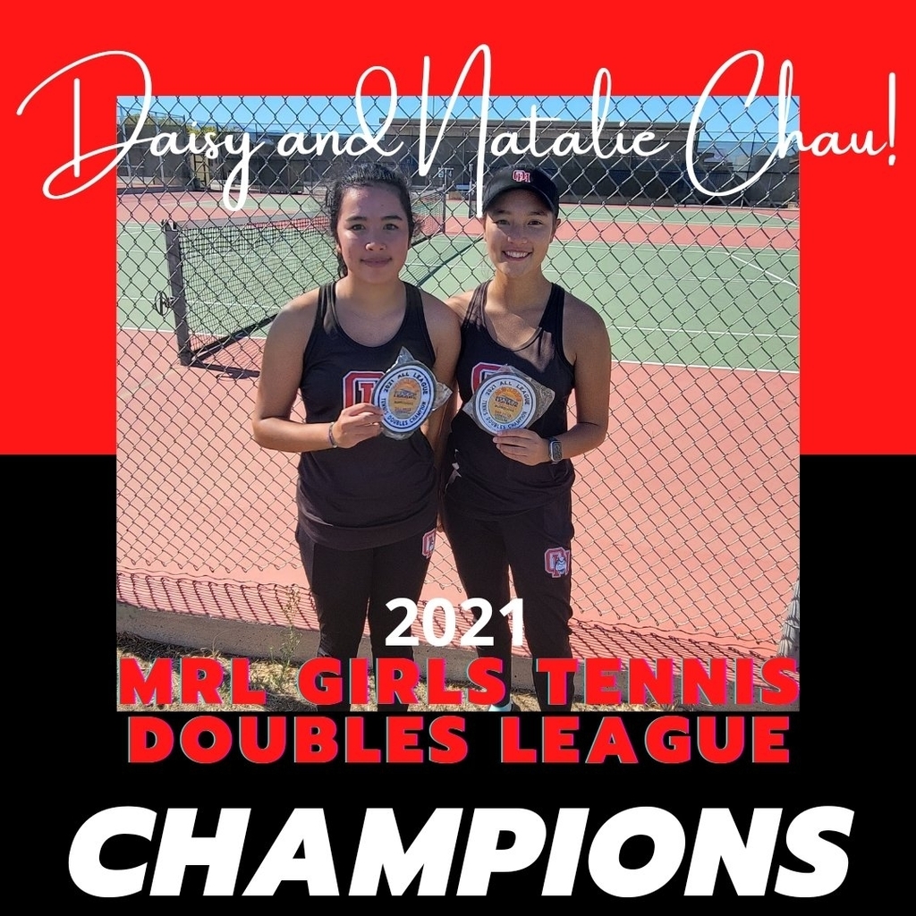 Congratulations to our 2021 MRL Girls Tennis Doubles League Champions! 