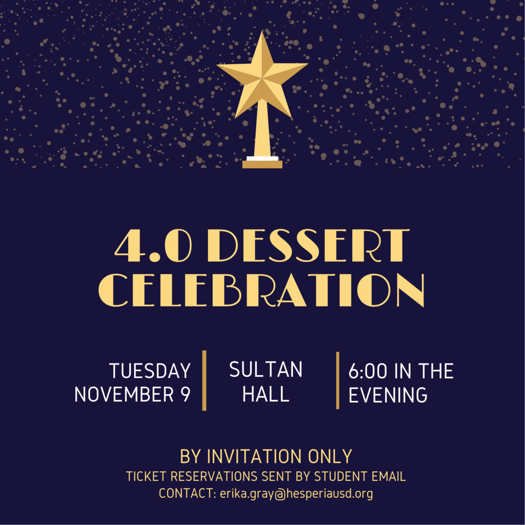 4.0 Dessert Celebration - 11/9