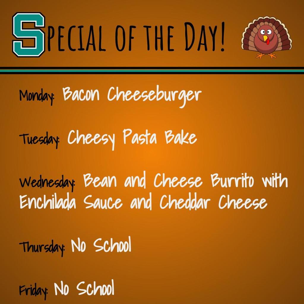 Special of the week 11/8 - 11/10