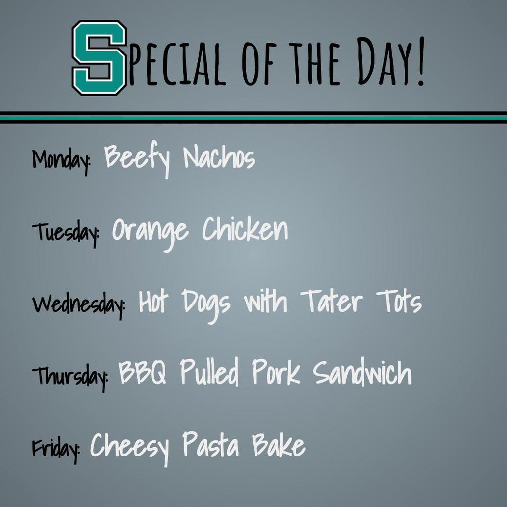 Special of the week 12/6-12/10