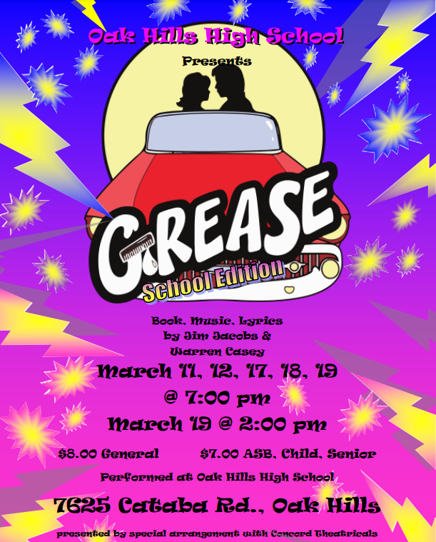 OHHS Grease Flyer