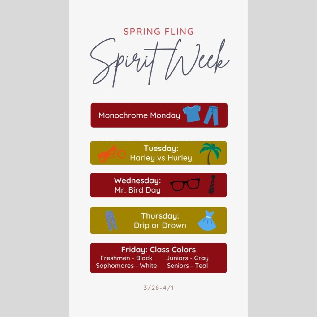 Spring Fling Spirit Week