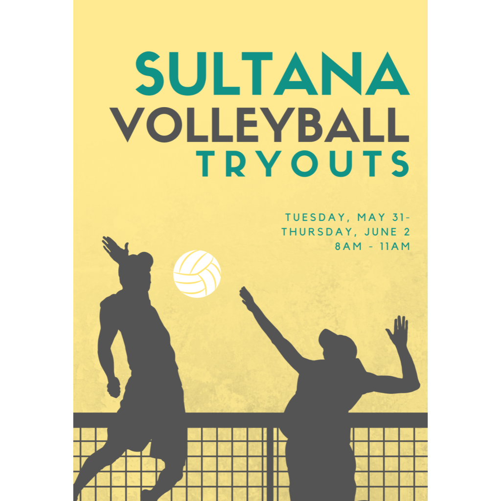 Volleyball tryouts 5/31-6/2
