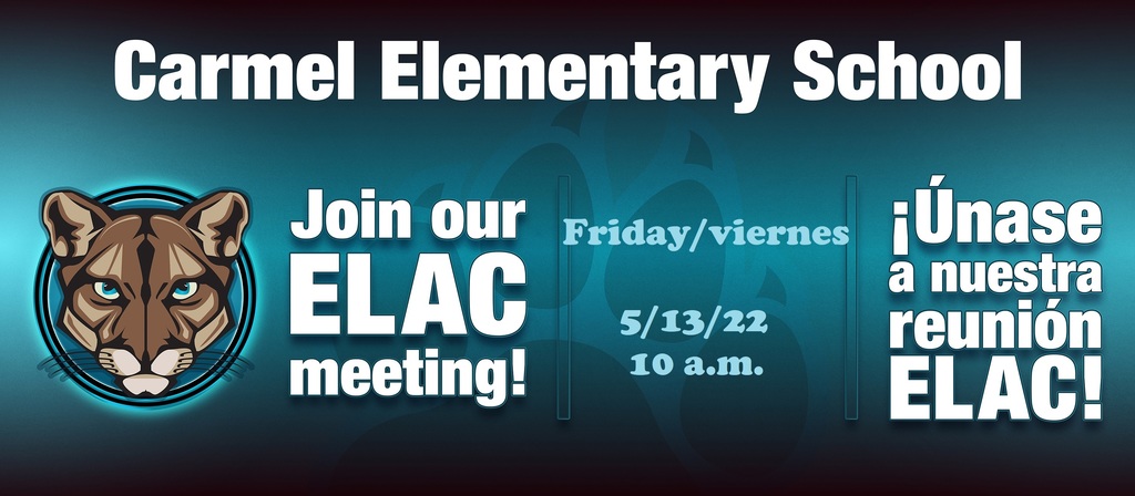 Join our ELAC meeting!