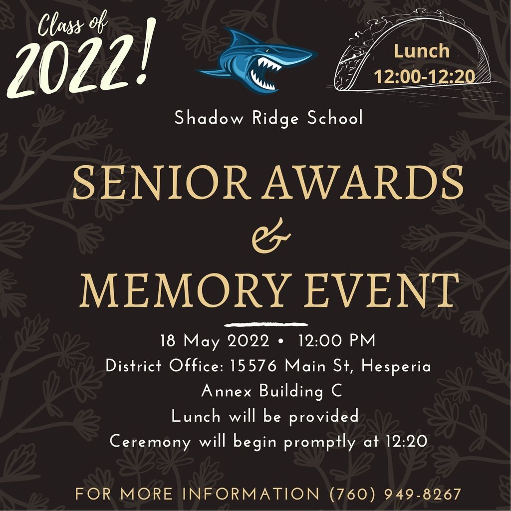Class of 2022  Senior Memory lunch