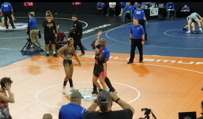 State Wrestling CIF Championships...on our way to the Semi-final! Athena with an overtime win to lock herself in as a State Placer. Good luck in the semi-final at 9am tomorrow Athena! 