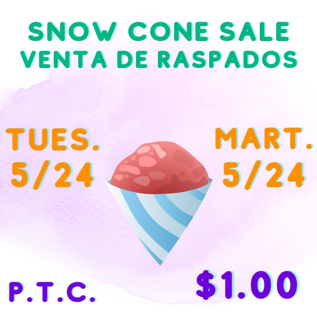 Snow Cone Sale; Venta de Respados