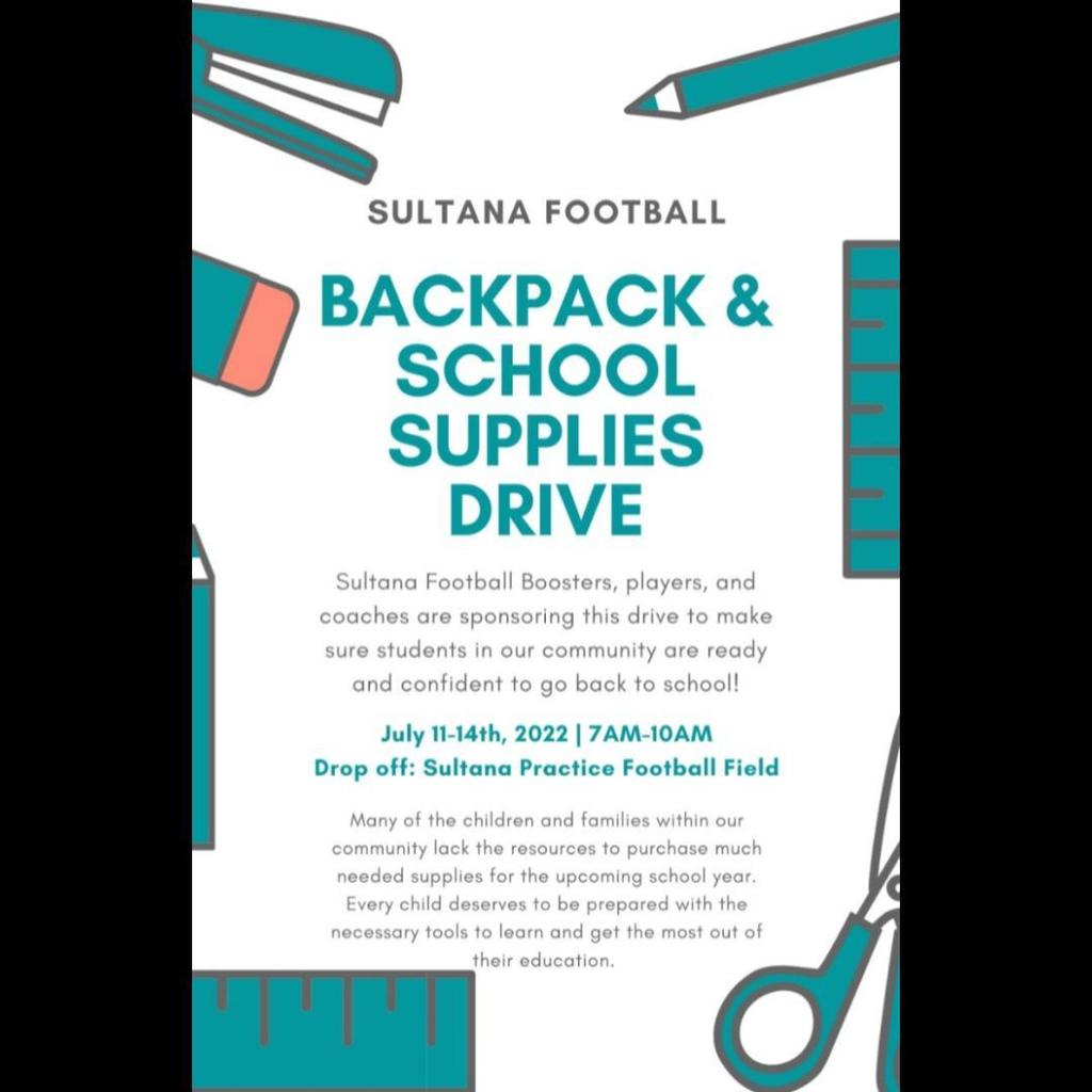 School supplies drive football boosters