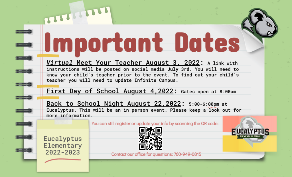 Important Dates E