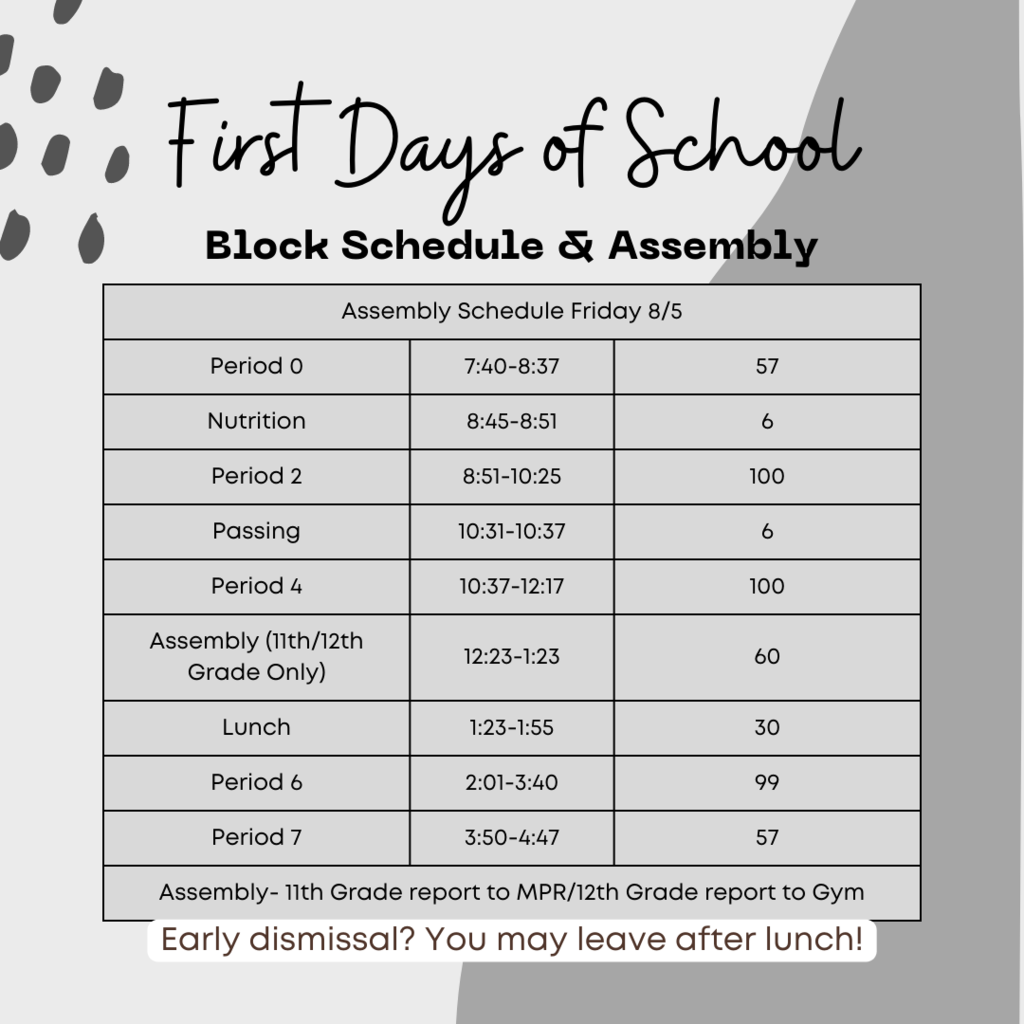 friday block assembly schedule