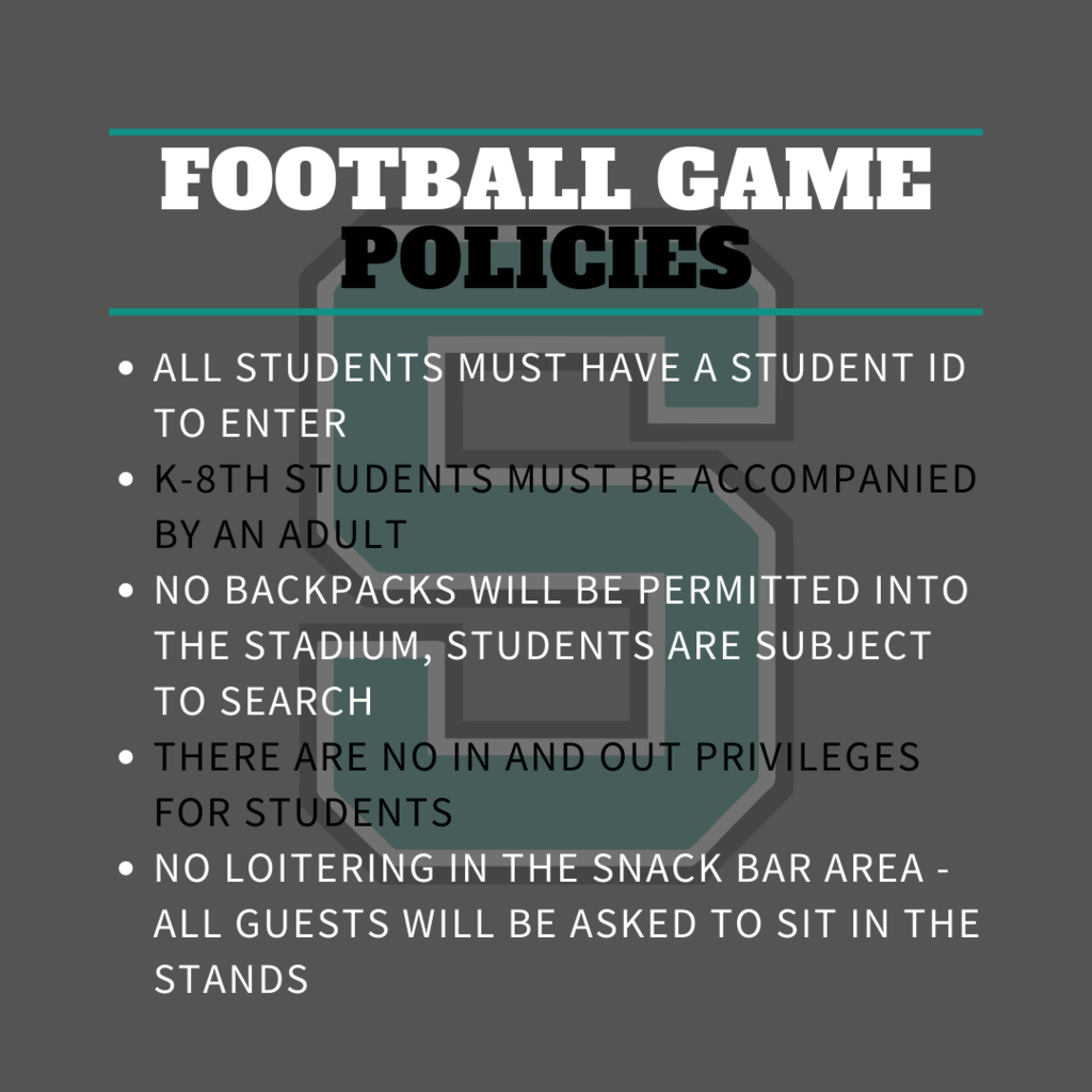 Football Game Policies 9/16
