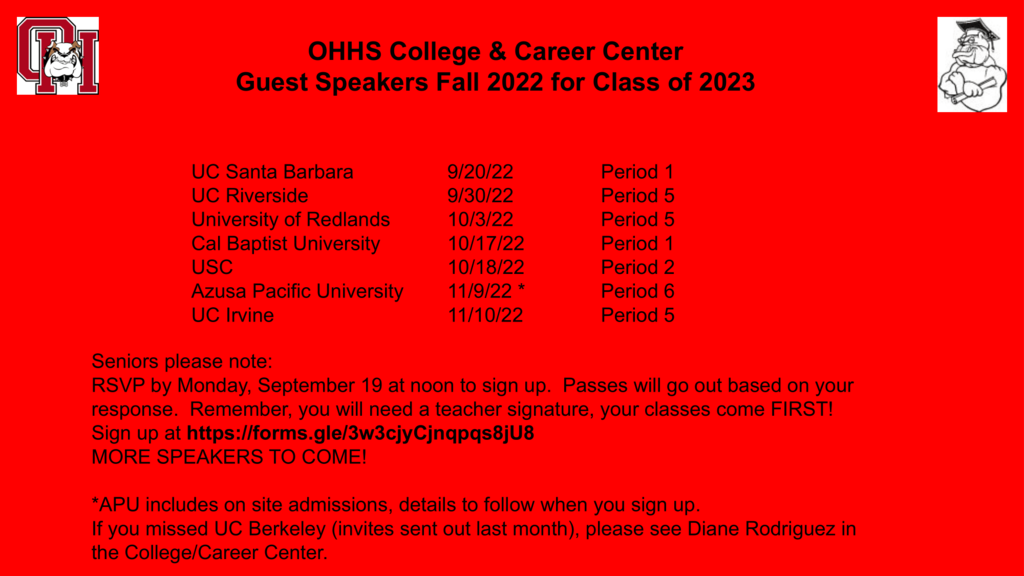 College speakers