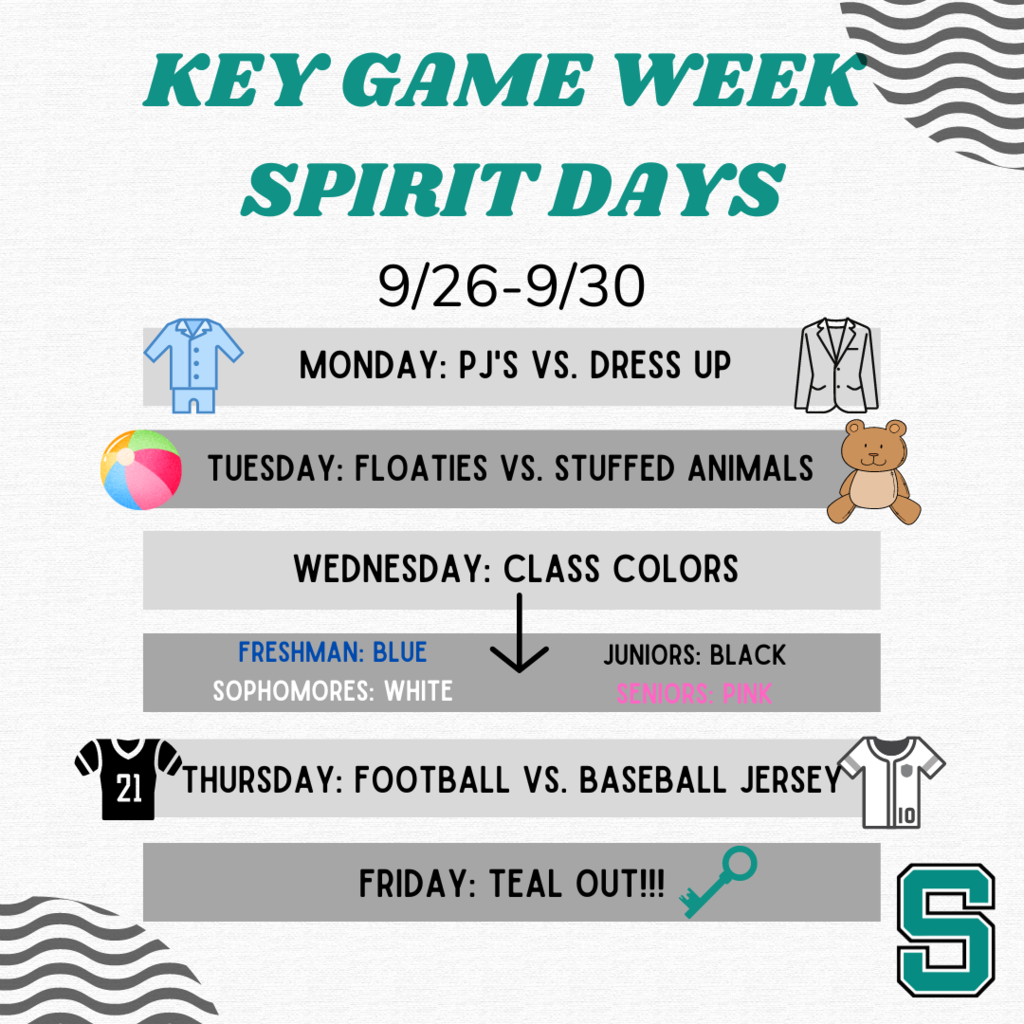 Key Game Spirit Week 9/26-30