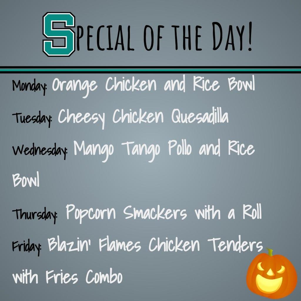 Special of the week 10/31-11/4
