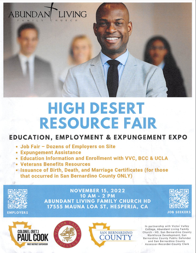 High Desert Resource Fair Flyer