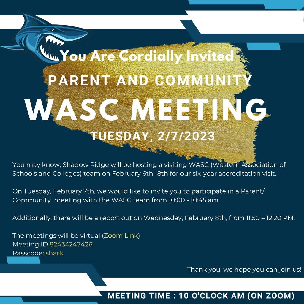 WASC Parent Meeting