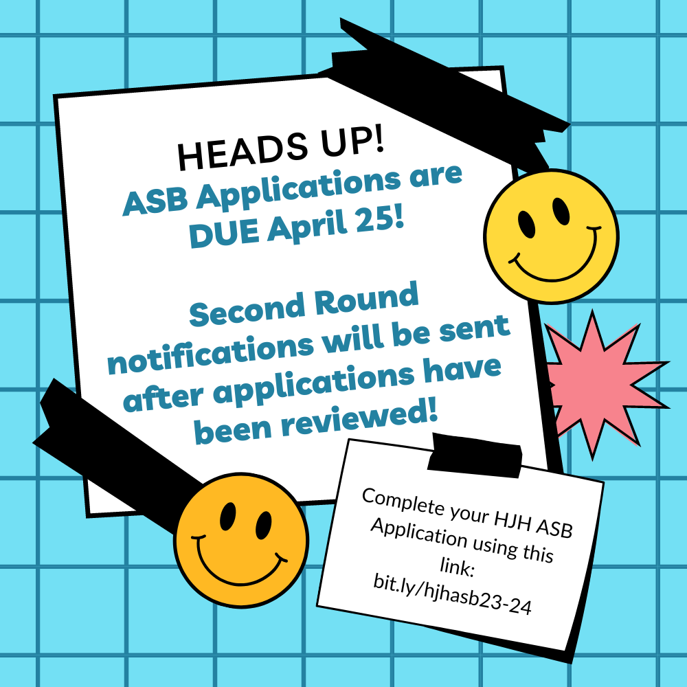 ASB Applications DUE April 25
