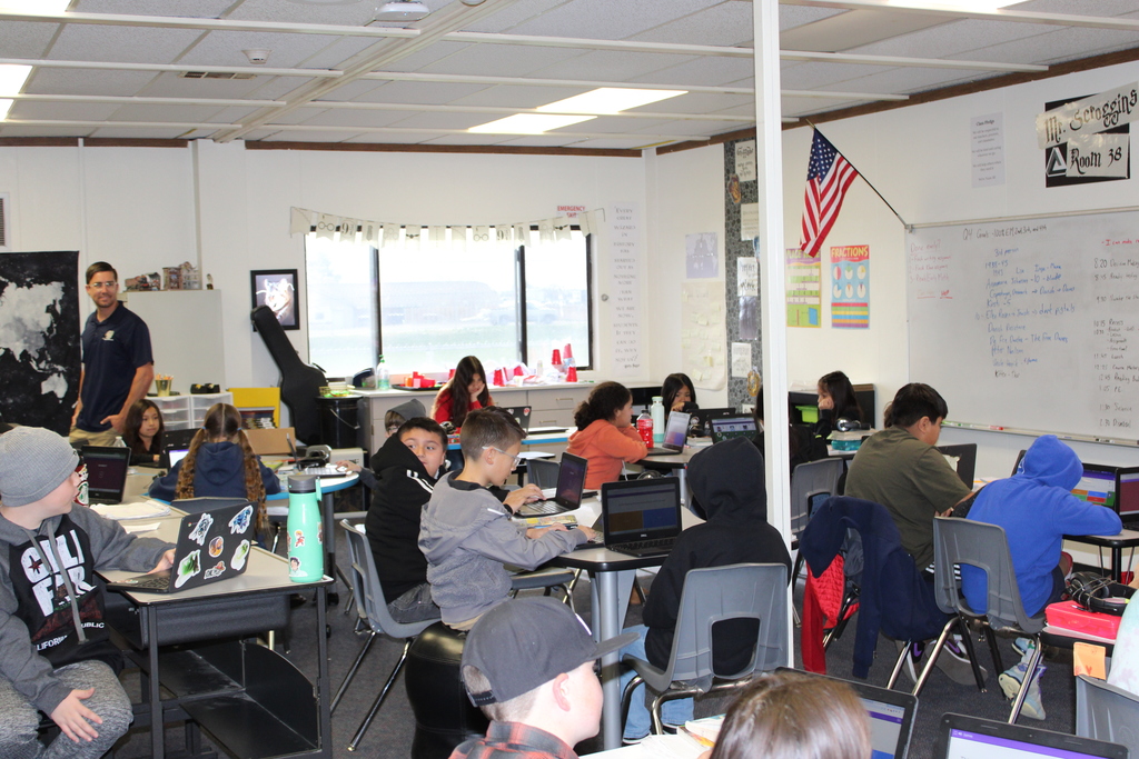 students working