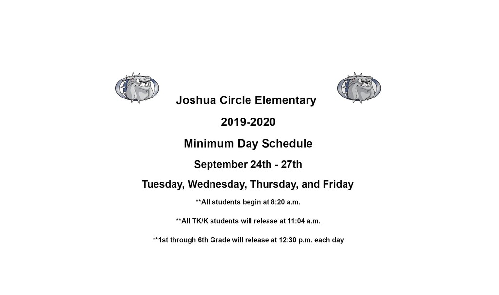 Minimum Day Schedule 
