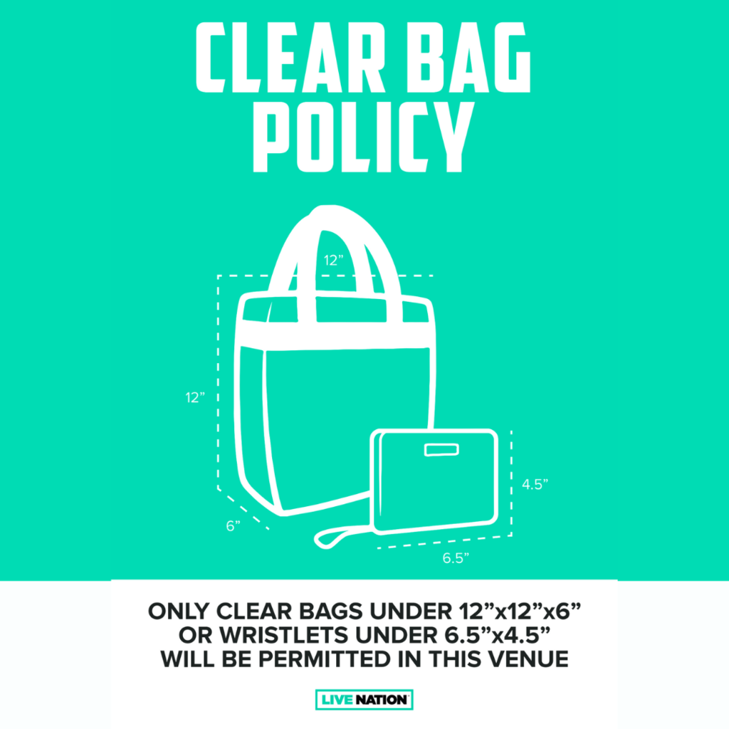 Clear Bag Policy live nation 5/24/23
