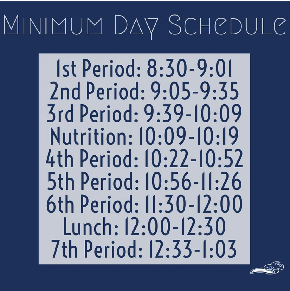 Minimum Day Schedule